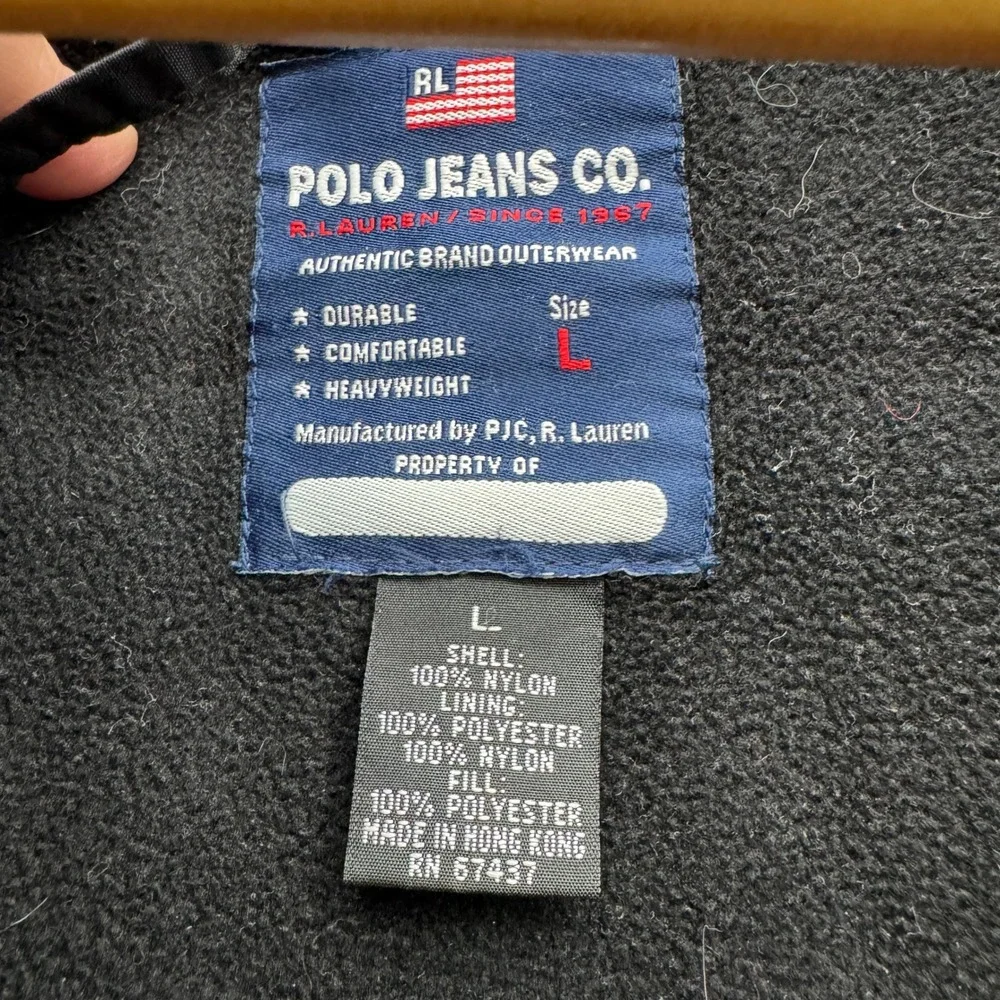 Polo Jeans Co Ralph Lauren Jacket Mens‎ L Red Heavyweight Fleece Lined Outdoor